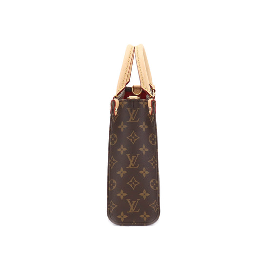 Louis Vuitton Monogram Sac Plat BB 2way Hand Shoulder Bag Brown