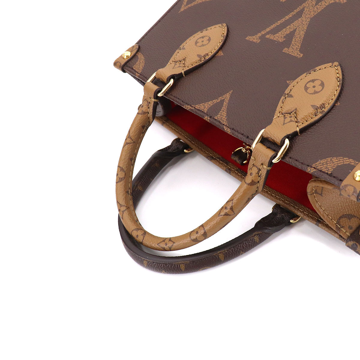 Louis Vuitton Giant Monogram Onthego PM 2way Hand Shoulder Bag Brown