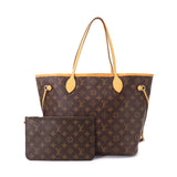 Louis Vuitton Monogram Neverfull MM Tote Bag Brown