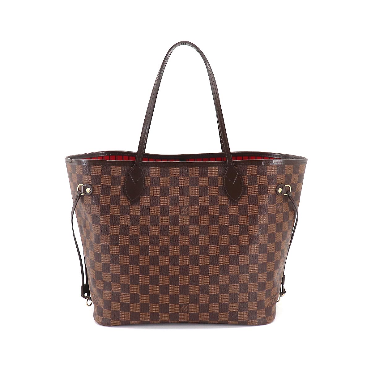 Louis Vuitton Damier Neverfull MM Tote Bag Ebene Series Brown
