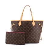 Louis Vuitton Monogram Neverfull MM Tote Bag Brown Pivowanne