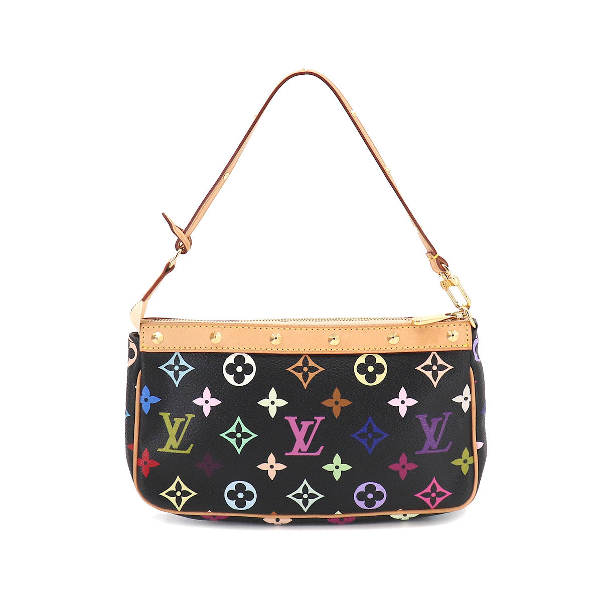 Louis Vuitton Monogram Multicolor Pochette Accessoire Hand Bag Noir