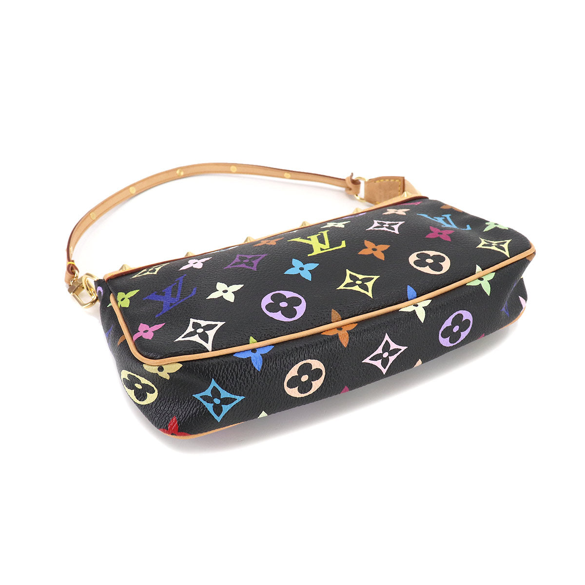 Louis Vuitton Monogram Multicolor Pochette Accessoire Hand Bag Noir