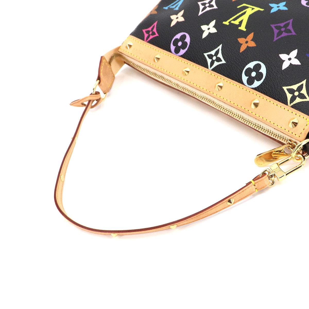 Louis Vuitton Monogram Multicolor Pochette Accessoire Hand Bag Noir