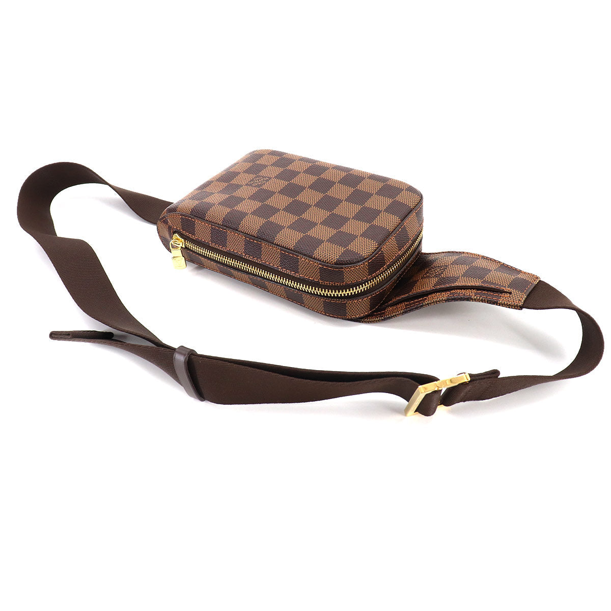 Louis Vuitton Damier Geronimos Body Bag Waist Pouch Ebene Brown