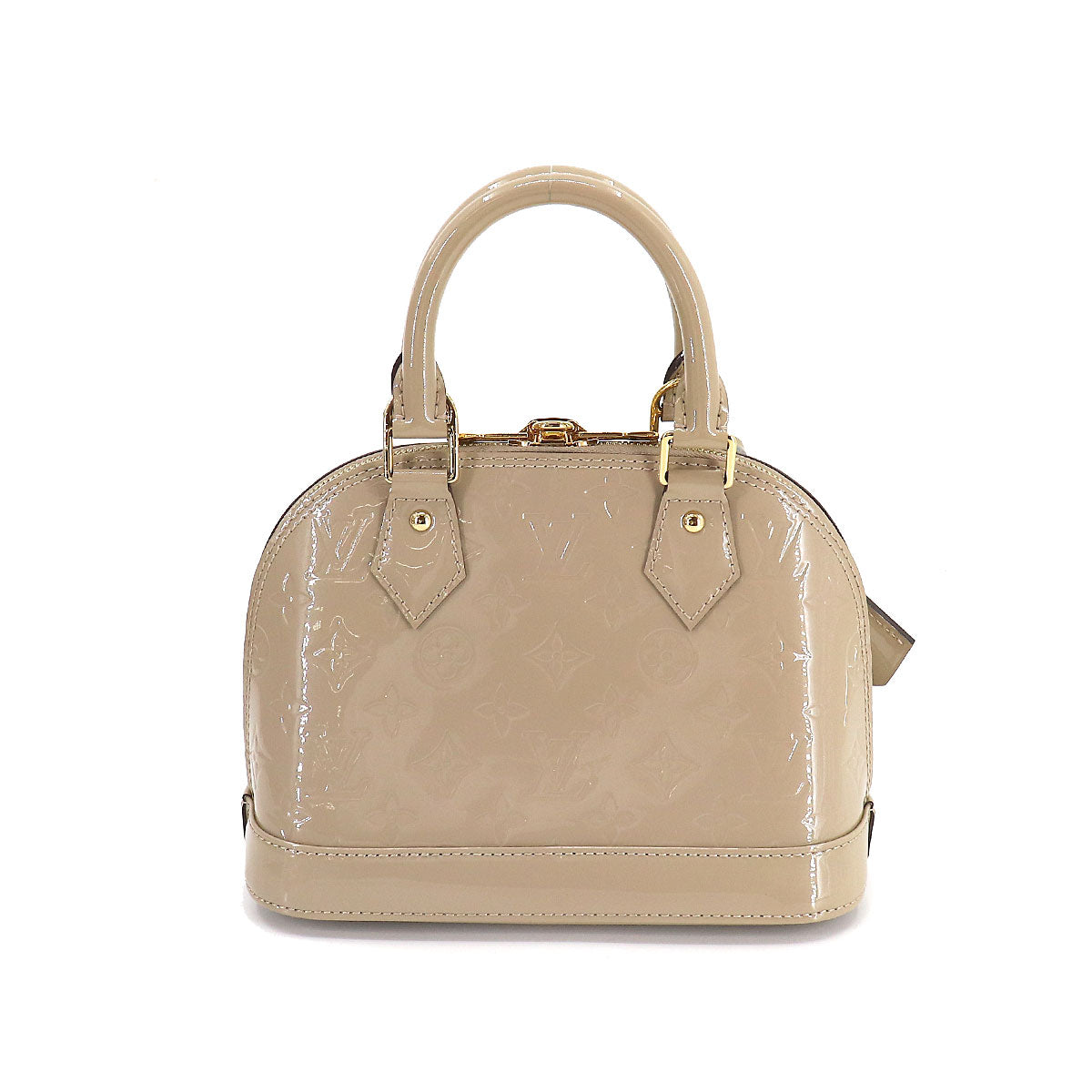 Louis Vuitton Vernis Alma BB 2way Hand Shoulder Bag Leather Dune