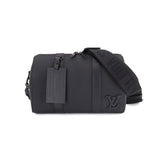 Louis Vuitton City Keepall Shoulder Bag Leather Black