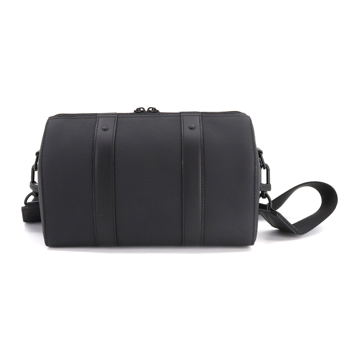 Louis Vuitton City Keepall Shoulder Bag Leather Black
