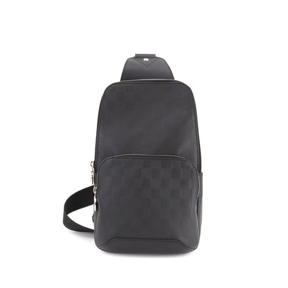 Louis Vuitton Damier Anfini Avenue Sling Body Bag Black