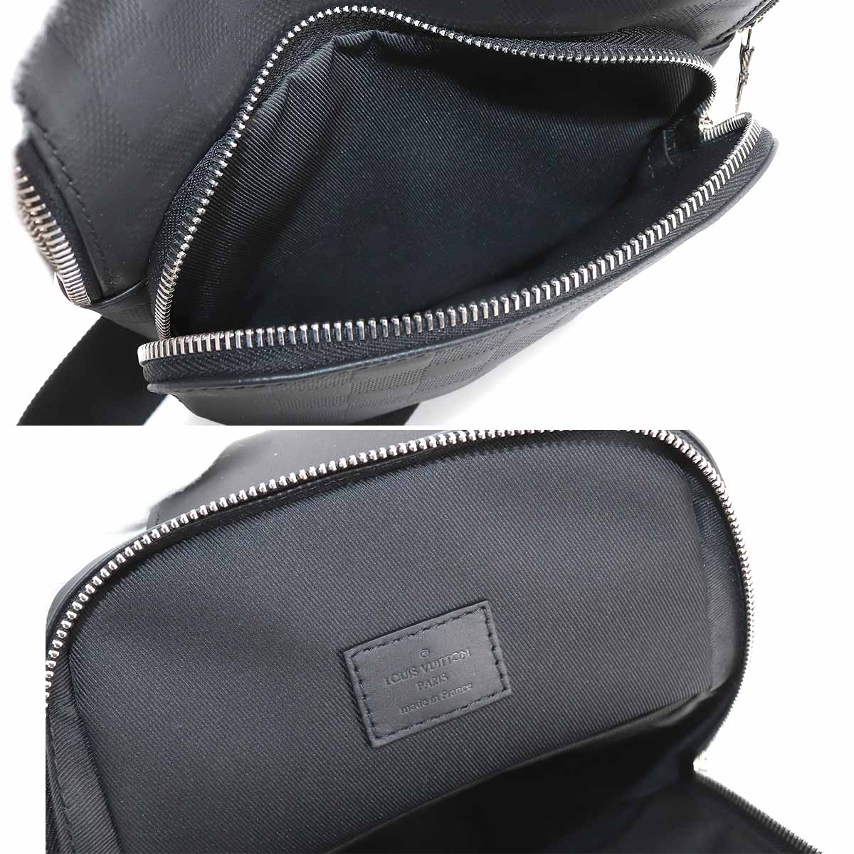 Louis Vuitton Damier Anfini Avenue Sling Body Bag Black