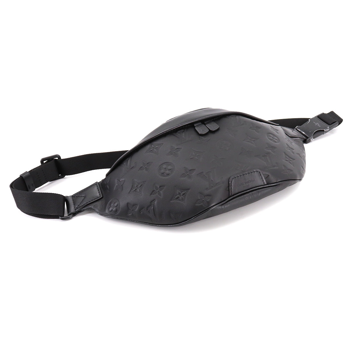 Louis Vuitton Monogram Shadow Discovery Bum Bag PM Body Bag Leather Noir