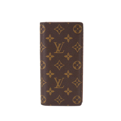 Louis Vuitton Monogram Portefeuille Brazza Long Wallet Brown