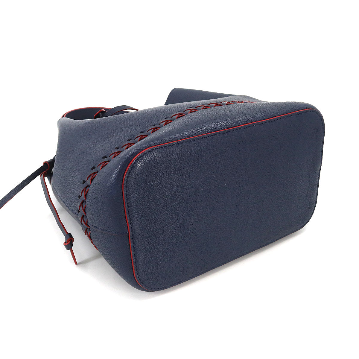 Louis Vuitton Lock Me Bucket Shoulder Bag Leather Marine Rouge