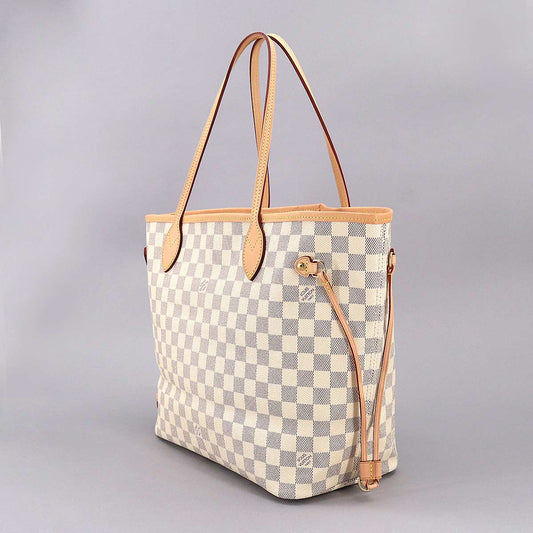 Louis Vuitton Damier Azur Neverfull MM Tote Bag