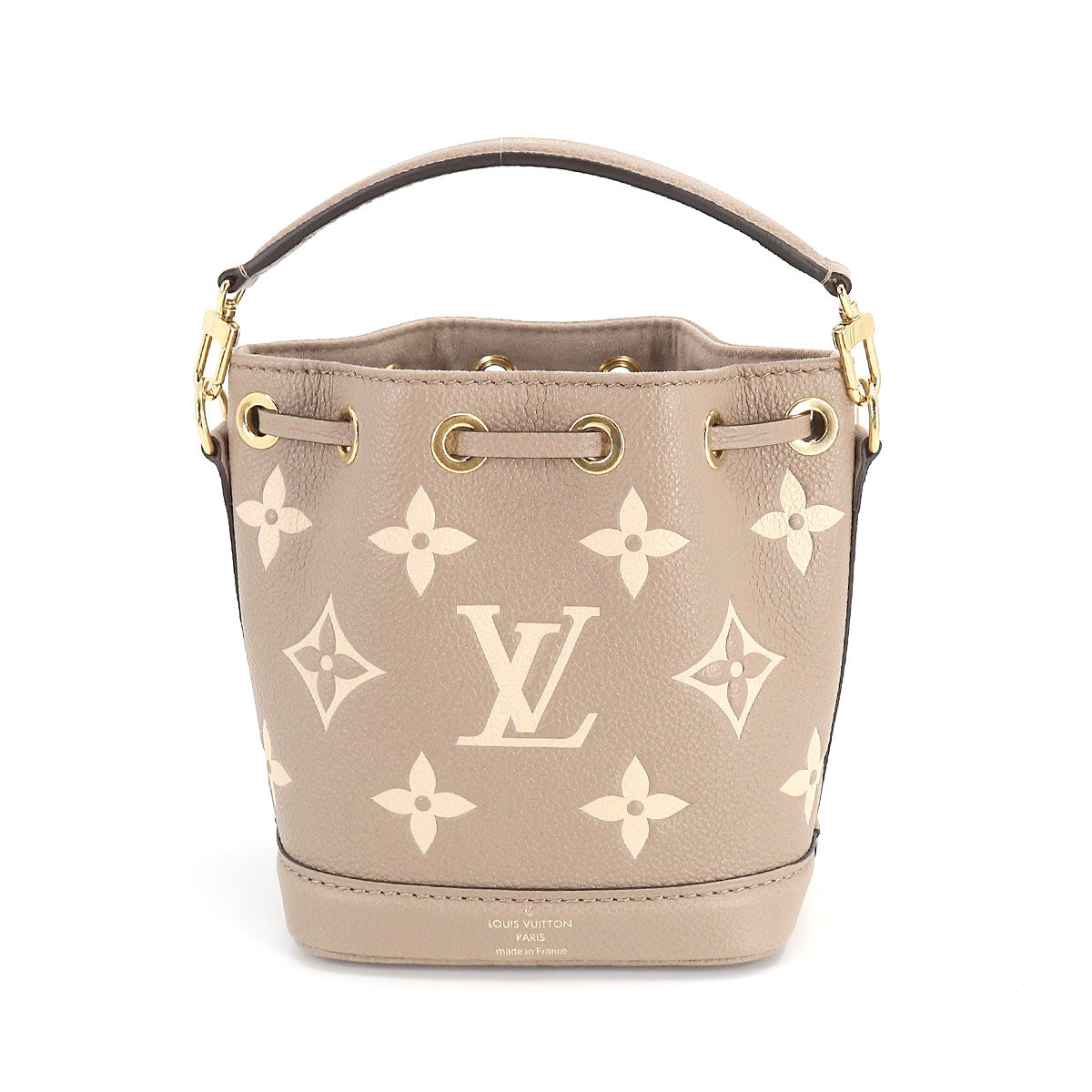 Louis Vuitton Monogram Emplant NanoNoe Shoulder Bag Creme