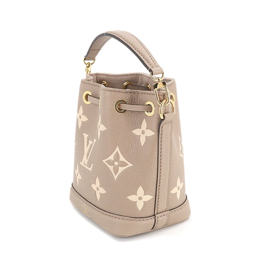 Louis Vuitton Monogram Emplant NanoNoe Shoulder Bag Creme