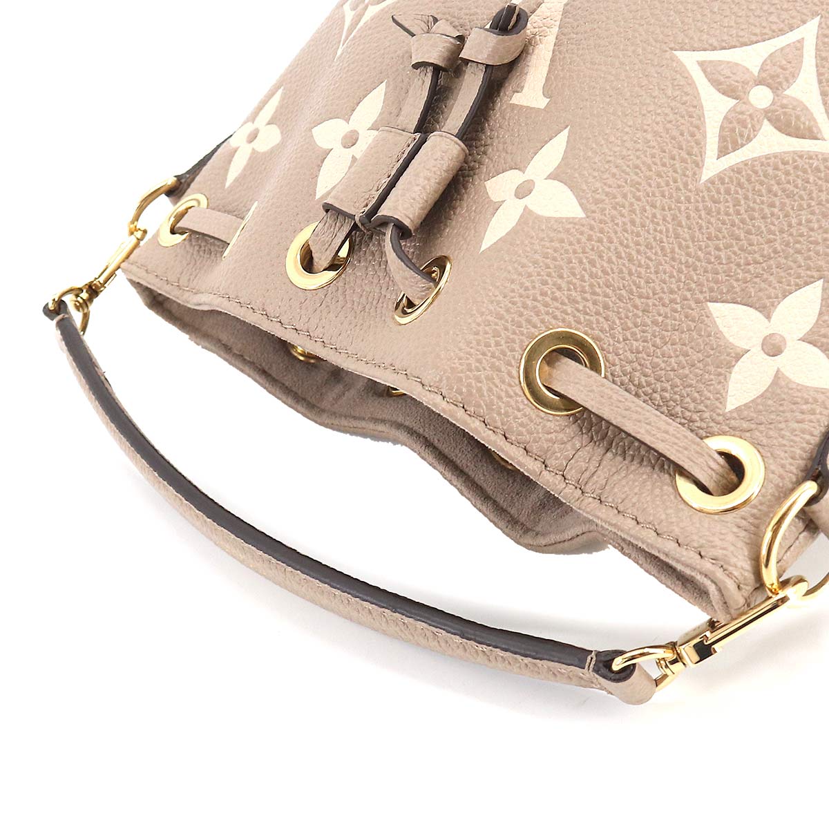 Louis Vuitton Monogram Emplant NanoNoe Shoulder Bag Creme