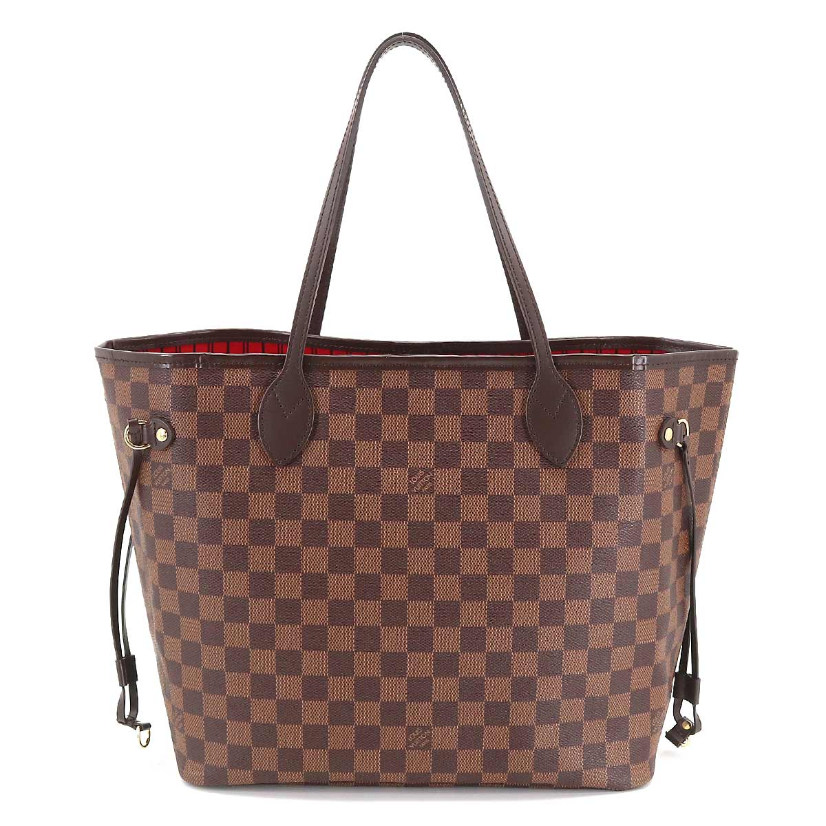 Louis Vuitton Damier Neverfull MM Tote Bag Ebene Cerise Brown