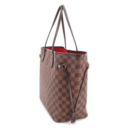 Louis Vuitton Damier Neverfull MM Tote Bag Ebene Cerise Brown