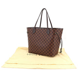 Louis Vuitton Damier Neverfull MM Tote Bag Ebene Cerise Brown