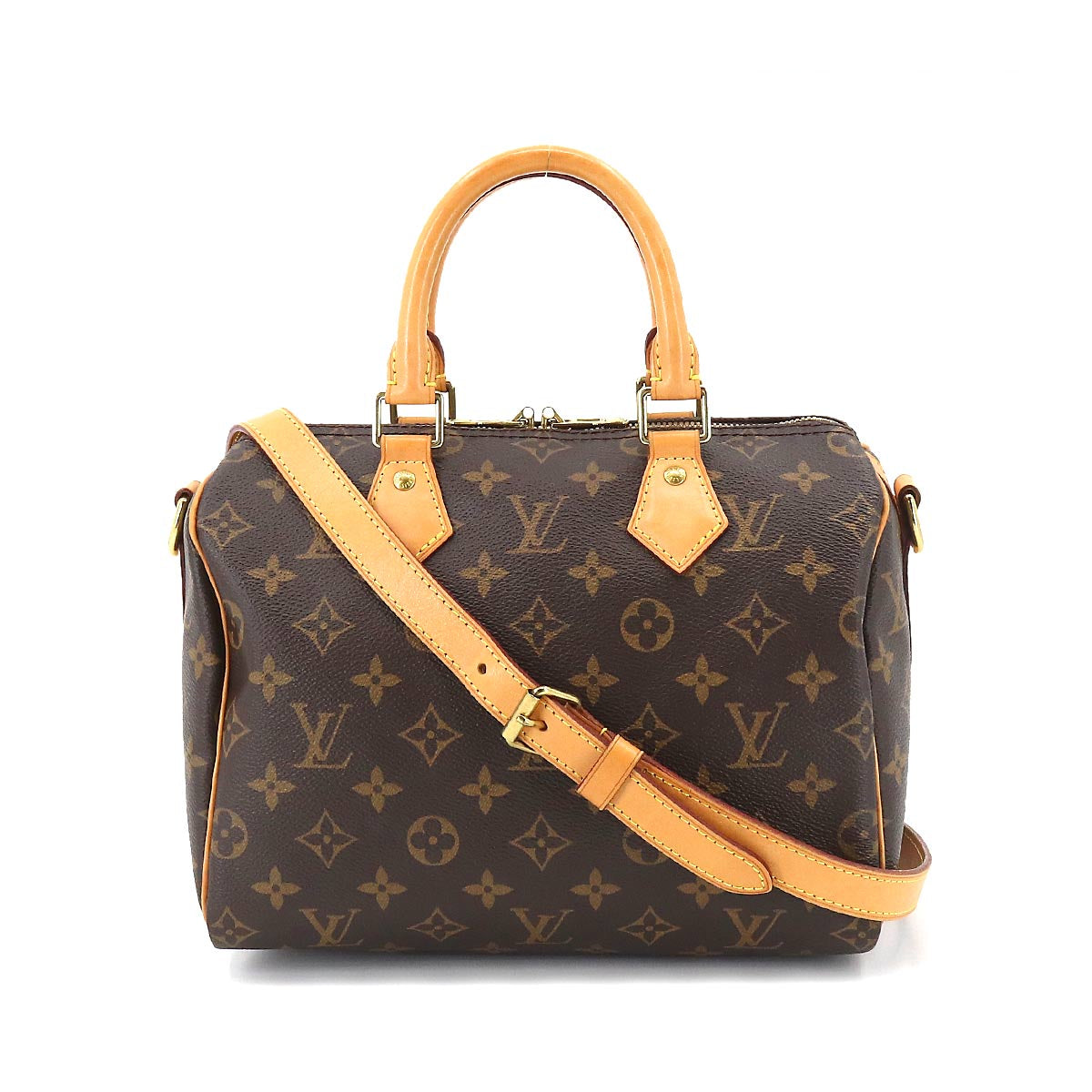 Louis Vuitton Monogram Speedy Bandouliere 25 2way Shoulder Bag Brown