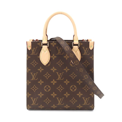 Louis Vuitton Monogram Sac Plat BB 2way Hand Shoulder Bag Brown