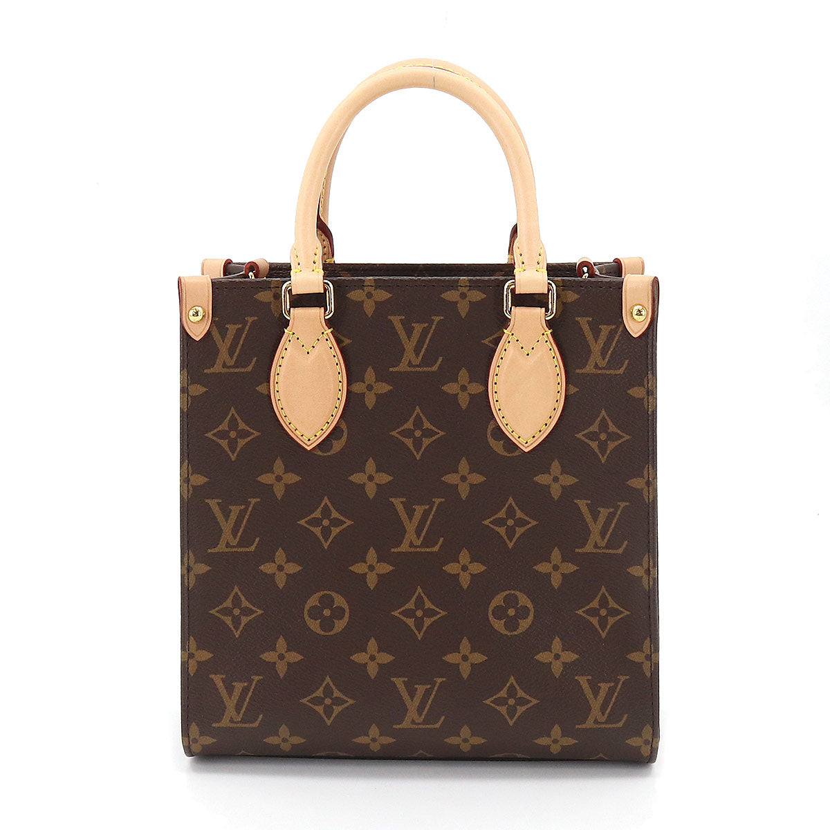 Louis Vuitton Monogram Sac Plat BB 2way Hand Shoulder Bag Brown