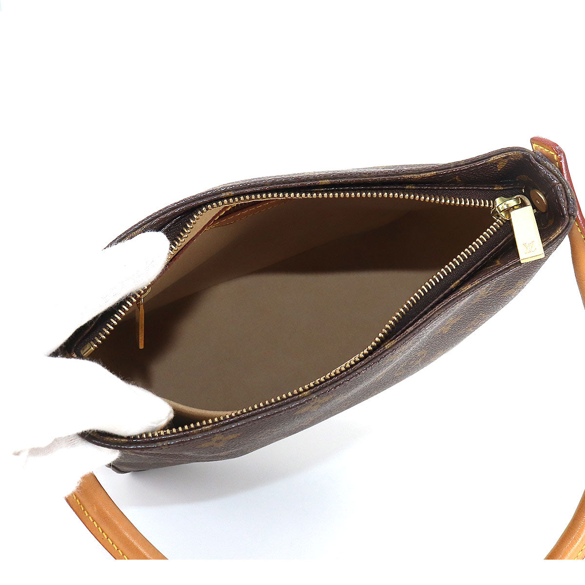 Louis Vuitton Monogram Looping MM Shoulder Bag Brown