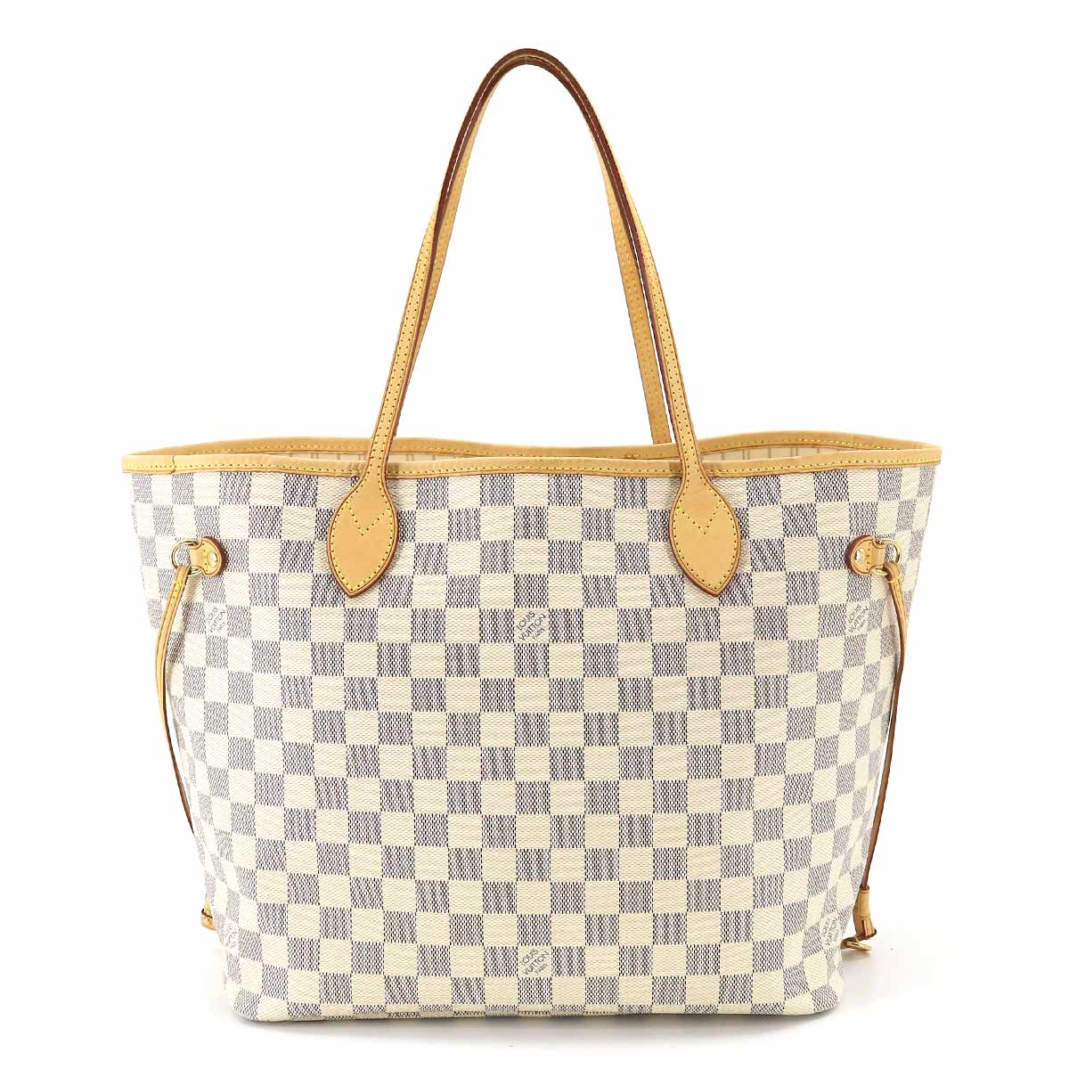 Louis Vuitton Damier Azur Neverfull MM Tote Bag White