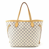 Louis Vuitton Damier Azur Neverfull MM Tote Bag White