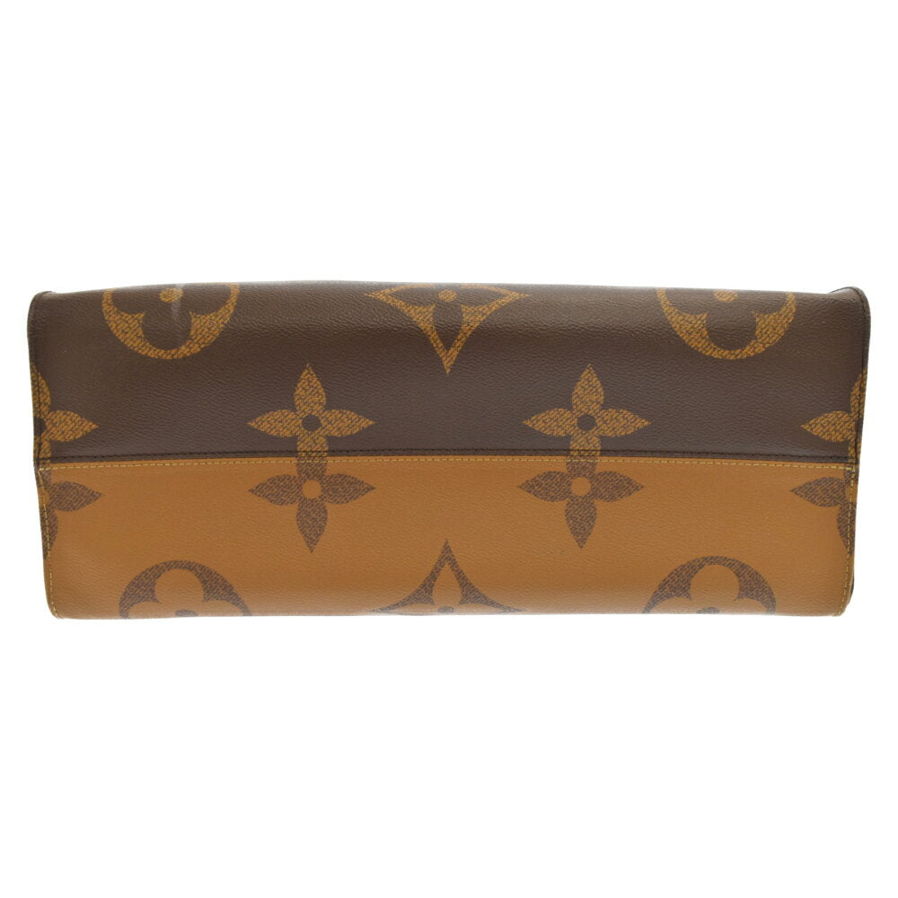 Louis Vuitton On The Go GM Monogram Giant Reverse Shoulder Bag Brown