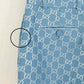 GUCCI GG Lame Blue GG Jacquard Size US 2 Pants