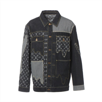 Louis Vuitton x NIGO 22SS Cotton Denim Jacket 48 Mens Black RM221M Monogram tagged