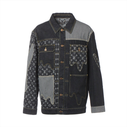 Louis Vuitton x NIGO 22SS Cotton Denim Jacket 48 Mens Black RM221M Monogram tagged
