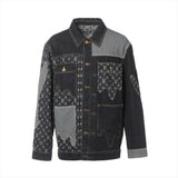 Louis Vuitton x NIGO 22SS Cotton Denim Jacket 48 Mens Black RM221M Monogram tagged