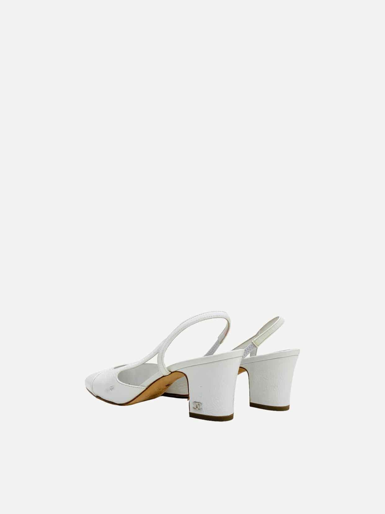 CHANEL White Size EU 35 Slingbacks