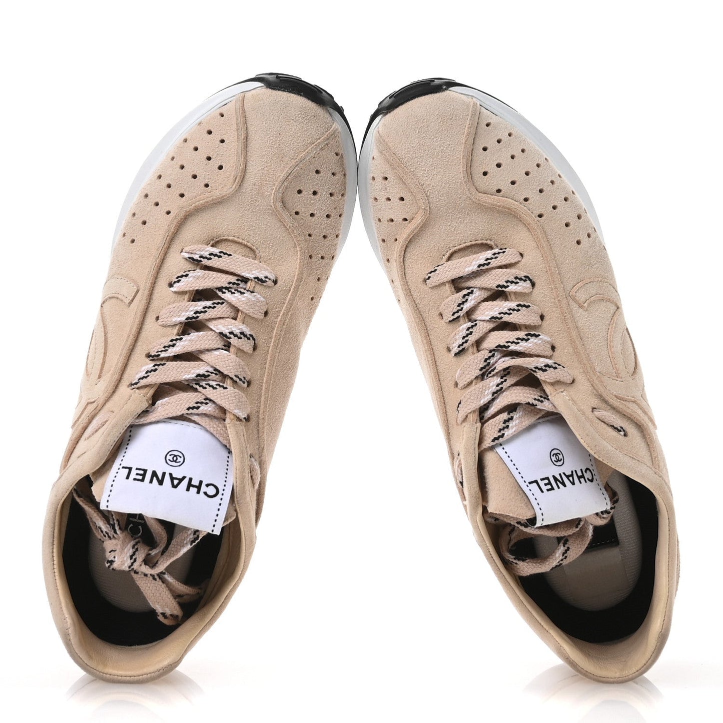 Amelia Suede Goatskin CC Sneakers 37 Light Pink