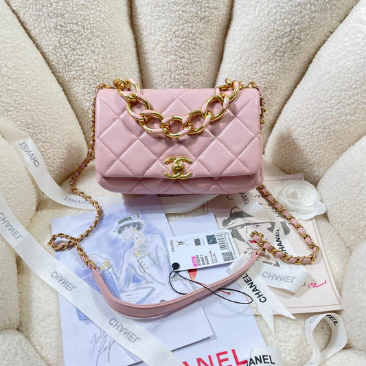 CHL -  Flap Bag Gold Hardware PiNike For Women Handbags, Shoulder Bags 7.9in/20AmeliaAS3366