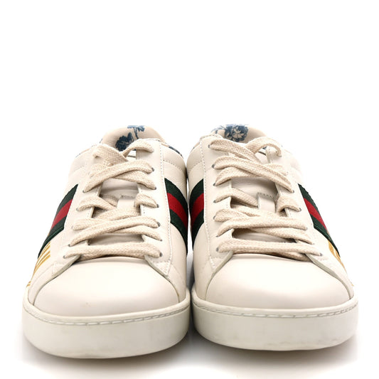 Amelia X SEGA Calfskin Ayers Web Guccy Womens Ace Sneakers 37 White