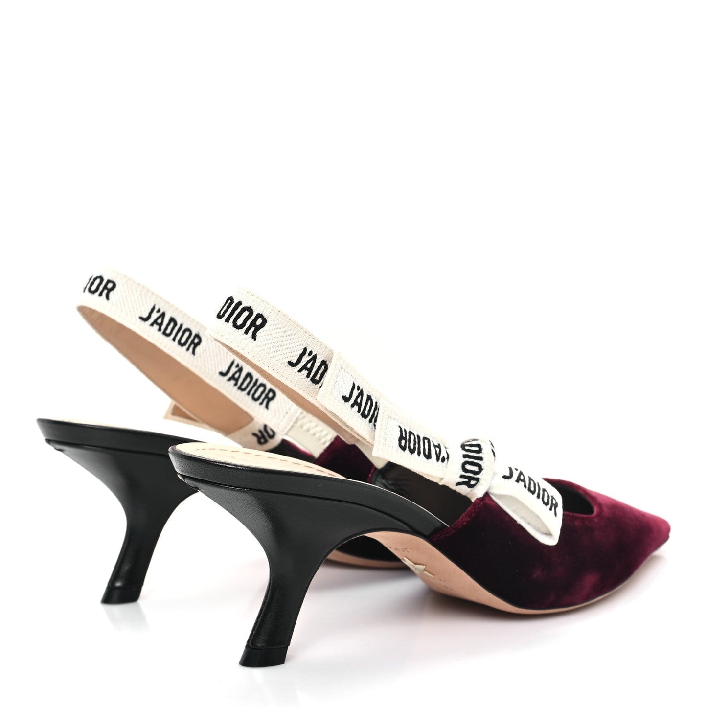 Christian Dior Velvet Ribbon J'Adior Slingback 65mm Pumps 39 Deep Amaranth