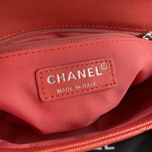 CHL - Flap Bag Red Hardware Grained Red For Women Handbags, Shoulder Bags 9.4in/24AmeliaAS2303
