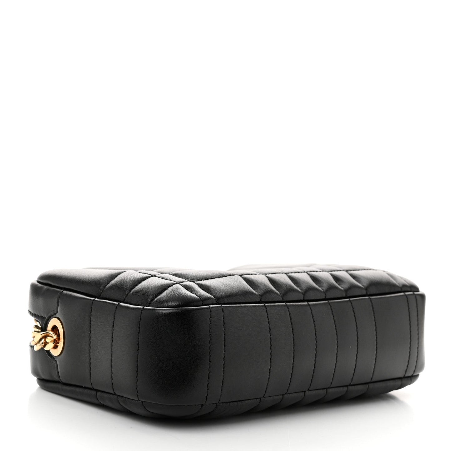 Amelia Calfskin Quilted Small Lola Camera Bag Black