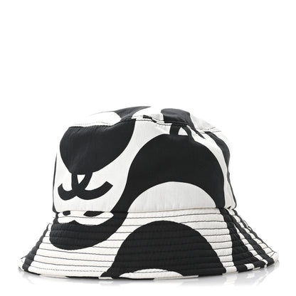 Amelia Cotton CC Bucket Hat Black White