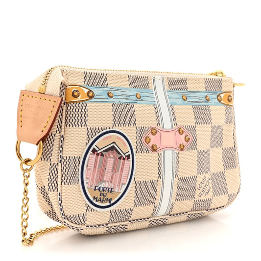 Louis Vuitton Damier Azur Summer Trunks Forte Dei Marmi Mini Pochette Accessories