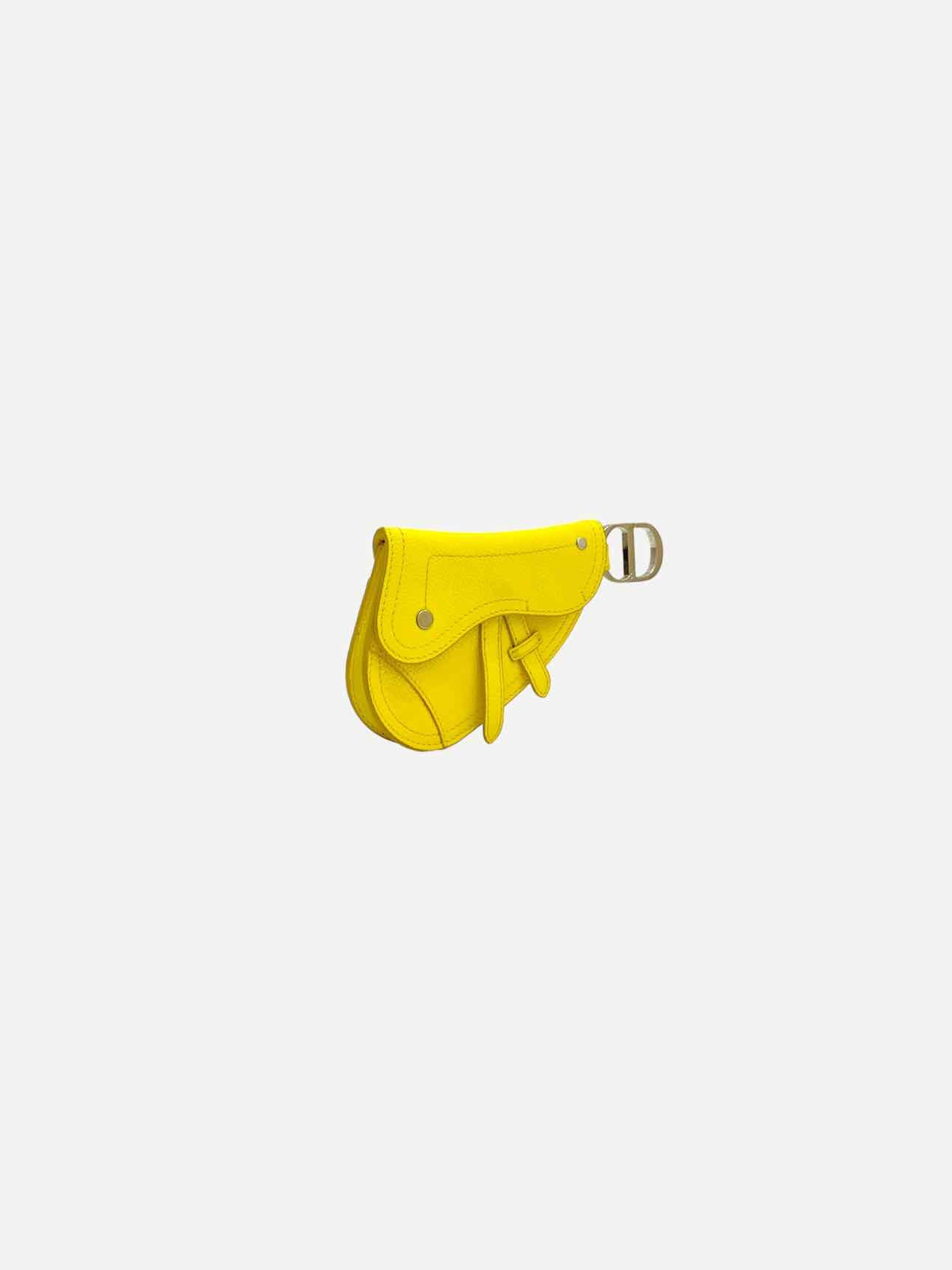 DIOR Saddle Yellow Pouch