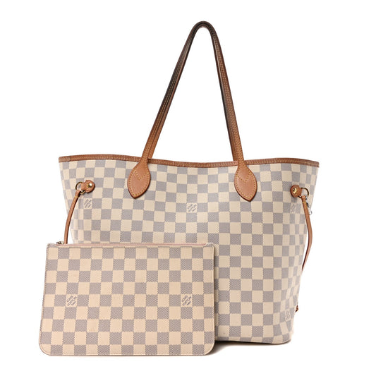 Louis Vuitton Damier Azur Neo Neverfull MM Rose Ballerine