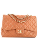 CHANEL Classic Single Flap Bag Quilted Lambskin Jumbo