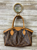 Handbag Luxury Designer By Louis Vuitton In Brown, Size:Medium