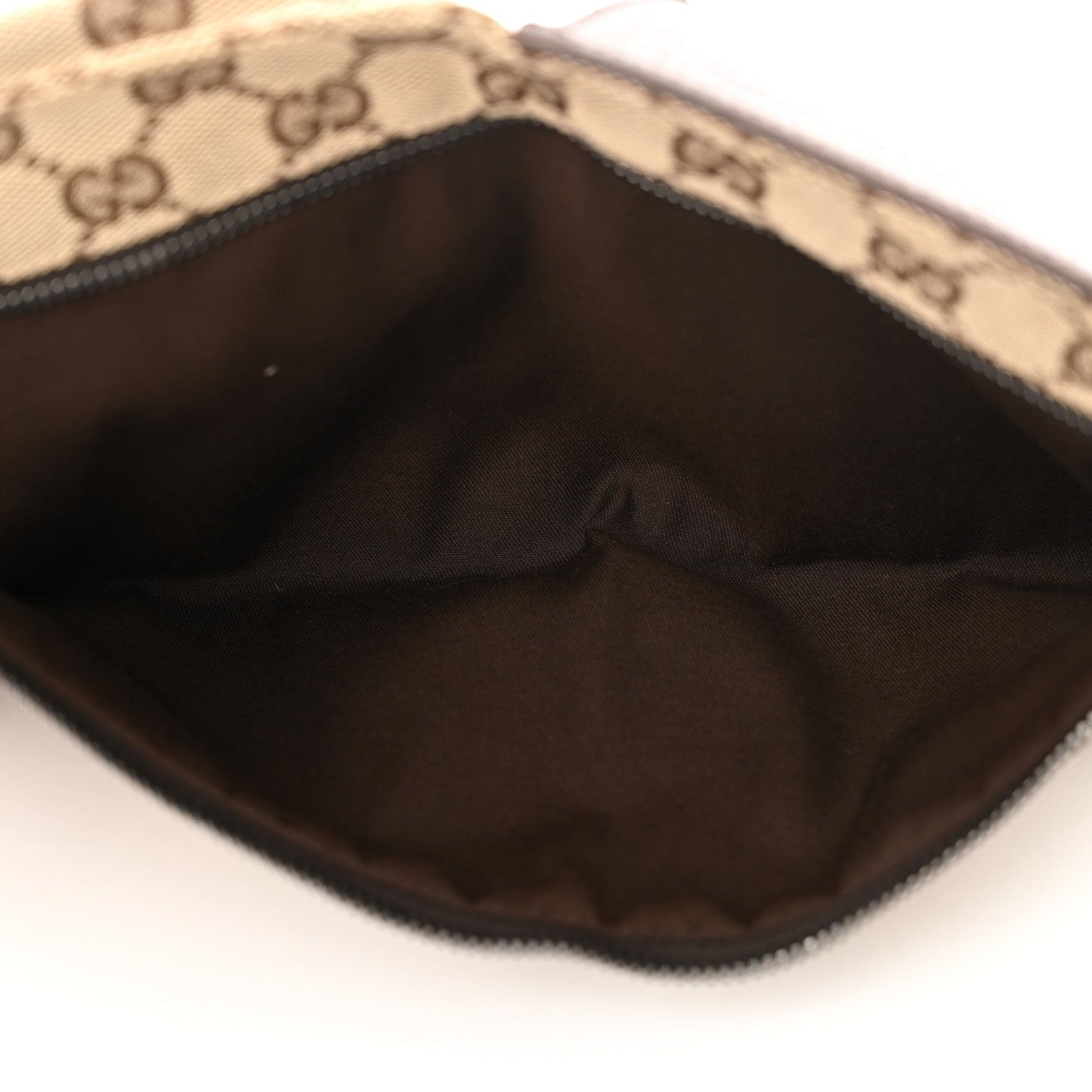 Amelia GG Monogram Double Pocket Belt Bag Dark Brown
