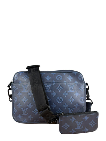 Louis Vuitton Duo Navy Shadow Monogram Messenger Bag